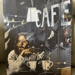 Jesus Cafe Pallet Art Frame 🖼